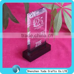Competition Clear Acrylic Awards With Black Base, Custom Shaped Acrylic Awards Acrylic Plaques thumbnail-1