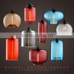 Colorful Glass Pendant ,good Sell Different Color and Shape Pendant Lighting,modern Various Color Shape Bar Lamp thumbnail-1