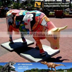 My Dino-C035 Fiberglass Life Size Animal Model Cow thumbnail-1