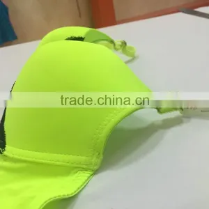 Factory Direct Sales Fashion Neon Color Push UP Molded Plunge Ladies Bra thumbnail-2