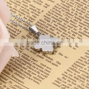 925 Silver Stainless Steel Lovely Heart Pattern Pendant Simple Chain Elegant Necklace thumbnail-5