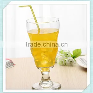 2016 Crystal Lead Free Juice Glass Cup Mouth Blowing Glass Juice Cup Soft Drinking Glass Cup With Straw thumbnail-1