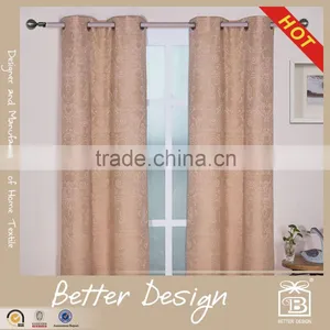 1PC CLASSICAL DESIGN JACQUARED COATING BLACKOUT CURTAIN FABRIC WITH 100% POLYESTER FABRIC FOR CURTAINS thumbnail-1