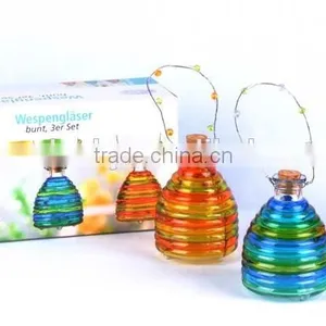 Cheap Hotsale Colorful Glass Vase With Iron Handle for Home Decoration thumbnail-6
