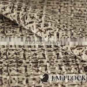 Coffee Plain Pattern 100% Polyester Back China Flocking Plain, Sofa Upholstery Textile Fabric thumbnail-6