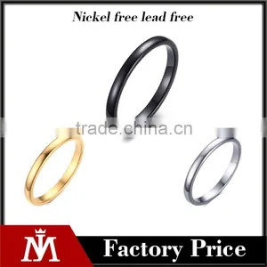 2 mm Thin Band IP Black Plating High Polish Tungsten Carbide Ring thumbnail-1