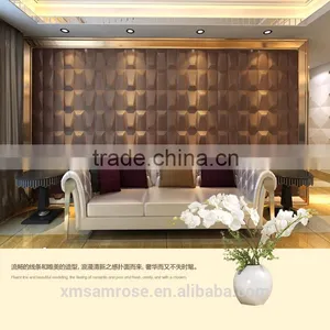 Eco-Friendly Feature and Home Theater Use Faux Leather Wall Panel Moonwave II thumbnail-3