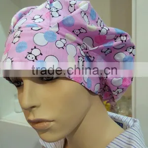 100% Cotton Medical Pink Nurse Cap thumbnail-1