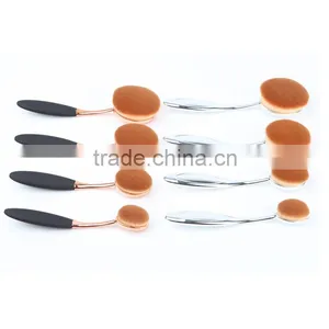 Black Packing Plastic Nylon Oval 6 Brush Soft Hair Best Quality Makeup Brush thumbnail-4