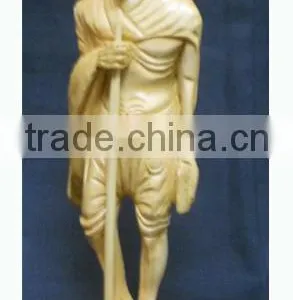 Indian M K Ghandhi Handmade Handicraft Statue Murti Sculpture Artisan India Carving thumbnail-2