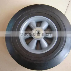 Non-inflatable Solid Wheel 10''*2.5 Airless Rubber Wheel With Plastic Hub Tool Cart Solid Tyre Tire 10 Inches thumbnail-2