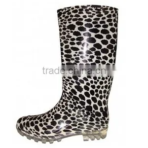 Women's Shiny Solid Black PVC Rain and Garden Boot thumbnail-4