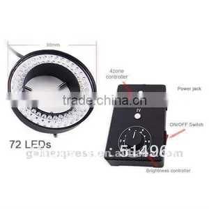 Ring Light 62mm 72 LED Microscope Camera Illuminator Flash Lens thumbnail-4
