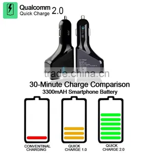 NEW 5V 2A 4 USB Quick Charge 2.0 Car Charger Travel Charger, Intelligent Car Charging, BLACK thumbnail-1