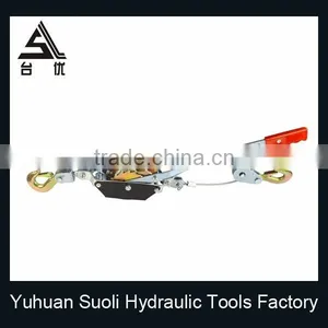 3T Hand Power Puller With Double Gear Double Hook thumbnail-1