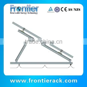 Strong and Durable Adjustable Angle Ground 500KW Solar Power Racking System thumbnail-3