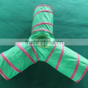 Pet Tent Collapsible Tunnels and Tubes 3 Way Toy Fun Tunnel for Rabbits Kittens thumbnail-1