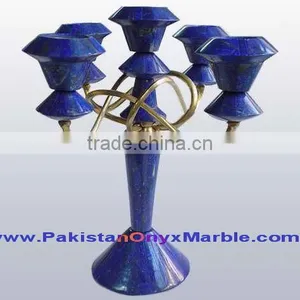 CANDLE HOLDERS STANDS LAPIS LAZULI HANDICRAFTS thumbnail-2