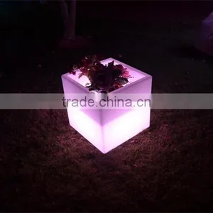 Cheap Color Changing Led Square Flower Pot for Whole Sale thumbnail-2