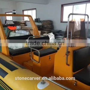 China Manufacturer Made Fishing Boat, New 17ft RIB Rigid Hypalon Inflatable Sport Fishing Boats for Sale With Motor thumbnail-3