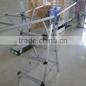 Vivinature Aluminum Multipurpose Clothe Rack With 3 Steps Ladder thumbnail-2