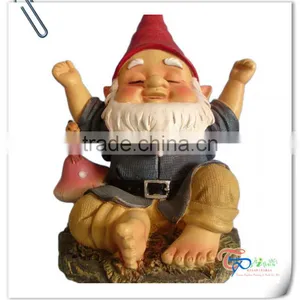 Popular Cute Mini Wholesale Funny Garden Slouching Gnome With Bird thumbnail-1