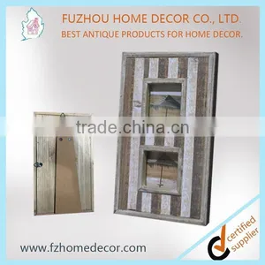 Wall 5x7 Wood Picture Frames With Strips Wood Decors Under Different Colors thumbnail-5