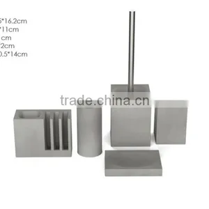 White Marble Bathroom Accessories Set Bathroom Accessory thumbnail-2