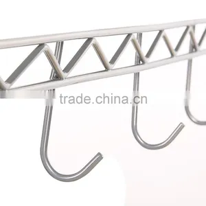 Modern Kitchen 4-Tier Rack Wire Shelving Shelf With Wood Cutting Board thumbnail-4