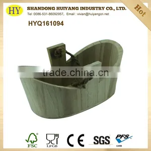 Unfinished Paulownia Wooden Factory Wholesale Cheap Bucket thumbnail-1