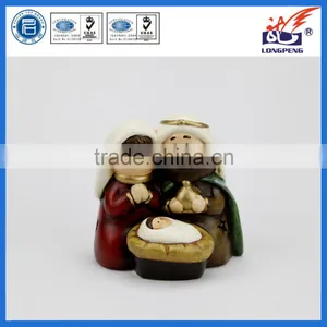 Ceramic Religious Cartoon Holy Family for Christmas Decoration thumbnail-1