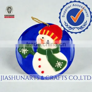Snowman Relief Ceramic Hanging Decorative Plates Wall thumbnail-1