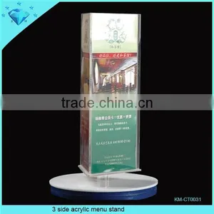 3 Side Acrylic Menu Stand thumbnail-1