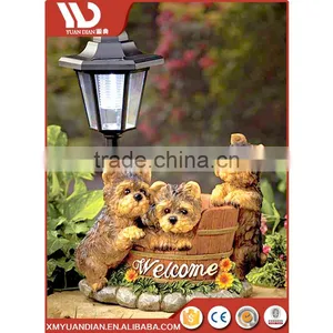 New Inventions In China Art Work Dog Resin Craft Solar Led Garden Lighting Outdoor thumbnail-5