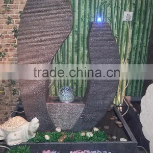 Outdoor Fountain Landscaping Ideas Water Features With Led Light for Garden thumbnail-1