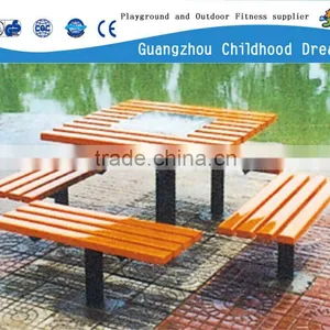(HD-19505)High Quality Wooden Garden Table and Bench thumbnail-1