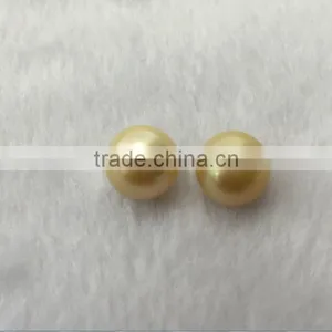 Grade AAA 10-11mm Genuine Natural Gold Loose South Sea Pearls thumbnail-1