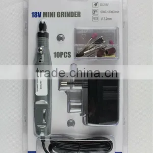 Portable Hobby Rotary Power Engraver Carver Polisher Drill Tools Die Grinder Electric 10pcs 18v Cordless Mini Grinder Kit thumbnail-3