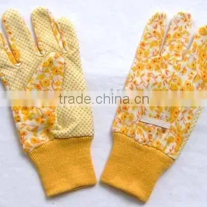 Yellow Pvc Dots Garden Glove thumbnail-1