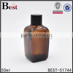 Square 50 ml Amber Glass Vial With Black Press Dropper thumbnail-6