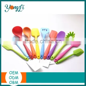 Chinese Eco-friendly Set of 6 Piece Different Types Food Silicone Kitchen Utensils Tools thumbnail-3