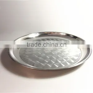 10" Decoration Custom Serving Tray Fashion Stainless Steel Plate Fruit Plate thumbnail-6