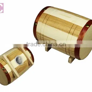 Custom Metal Whiskey Beer Wine Tequila Oak Wooden Barrel for Sale thumbnail-1
