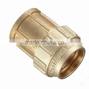 PE PIPE BRASS FITTING COUPLING thumbnail-1