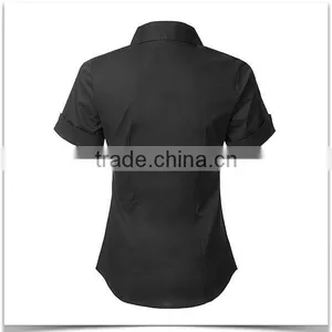 Womens Tailored Short Sleeve Button Down Shirt thumbnail-6