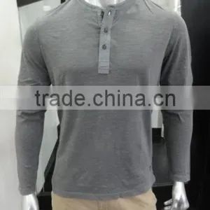 Branded Mens Henley Neck Surplus T-Shirts With Fold Up Sleeves thumbnail-4
