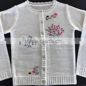 High Qaulity New Hot Girl's Long Sleeve Embroidery Cardigan Sweater (BKNL53) thumbnail-1