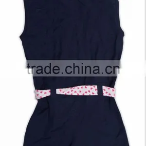 Organic Cotton Collar Jumpsuit With Printed Belt thumbnail-2