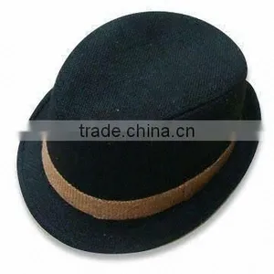 Fashion Printing Green Fedora Hat With Polyester/Cotton thumbnail-1