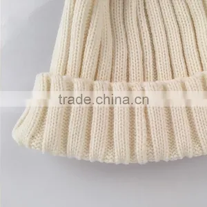Myfur Elegant 30% Wool Knitted Striped Beanie Hat With Real Raccoon Fur Pom Pom thumbnail-4